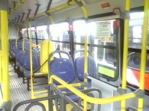Interior do único micrão entre os 33 novos ônibus.
