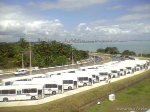 Entrega dos primeiros 33 ônibus novos de 2010 na Estação Ciência.