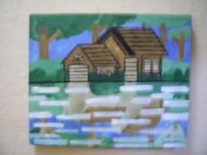 A casa do rio, pintura que identifica provisoriamente o novo perfil do Orkut de Josivandro Avelar.