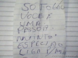 "Só fogão- Você é uma pessoa muinto especiao. Liga p/mim"