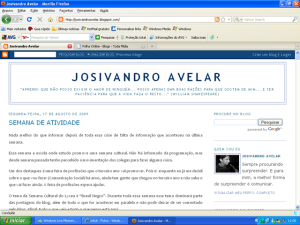 Um dos primeiros visuais do blog.