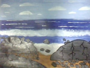 Mar com Pedras- versão papel pintado.