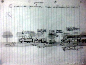 Esse desenho foi uma tarefa de artes da 8ª série, no ano de 2006.