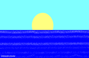 Desenho da série "Paisagens na Janela".