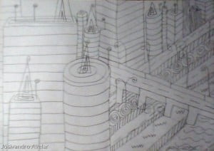 Bem-vindo à cidade geométrica, onde os destinos se cruzam, não as linhas.