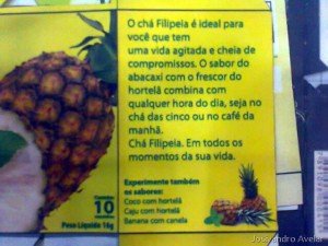 E na parte esquerda, um texto básico.