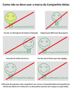 Aplicações não recomendadas da marca da Companhia Ideias.