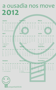 Calendário Companhia Ideias 2012.