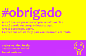 Obrigado a você que acompanha o Blog Josivandro Avelar!
