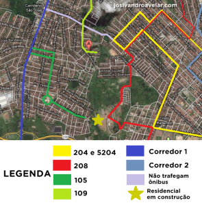 mapa itinerário