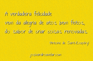 a verdadeira felicidade