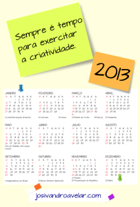 calendário josivandro avelar 2013