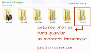 prontos para guardar as lembranças