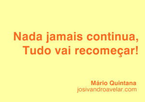 tudo vai recomeçar