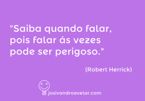 saiba quando falar