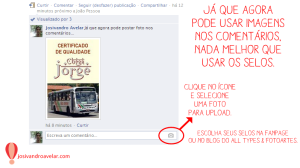 uso de imagem nos comentários