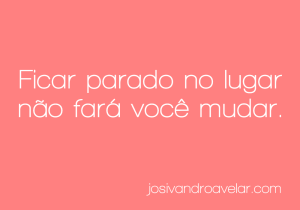 parado no lugar
