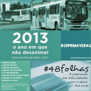 2013- o ano em que não desanimei