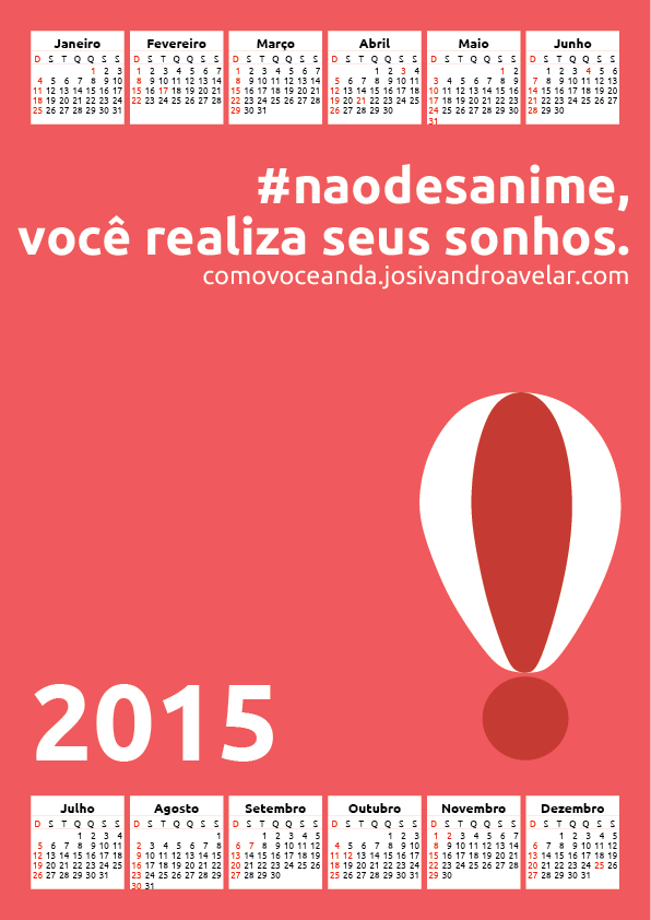 calendário como você anda 2015