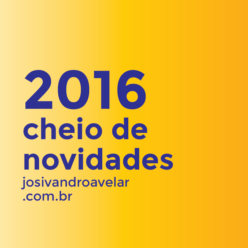 2016 cheio de novidades