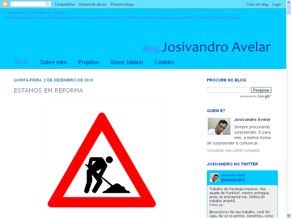 SETE ANOS DO BLOG 5 Blog Josivandro Avelar- Visual novo