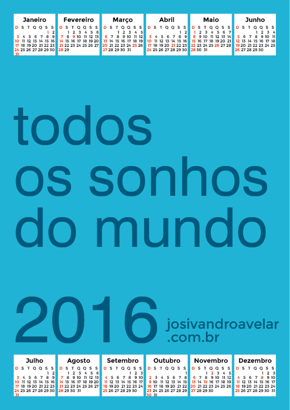 calendário 2016 25