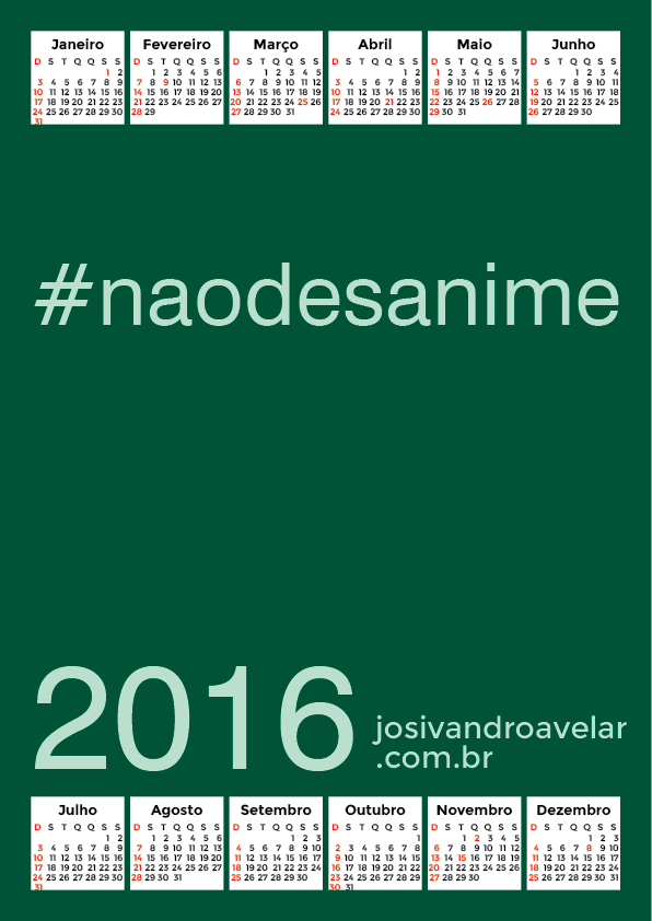 calendário 2016 31
