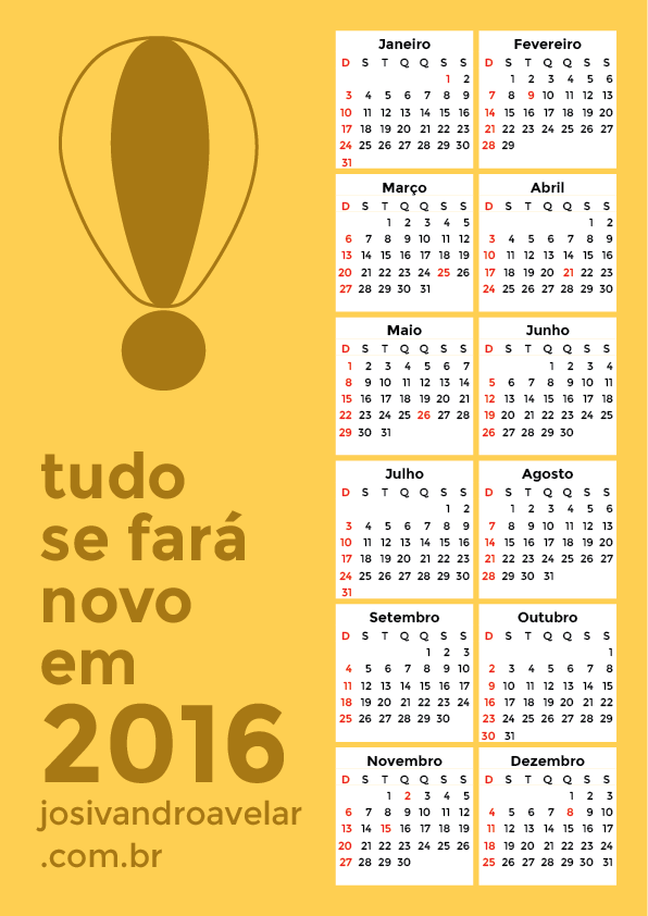 calendário 2016 7