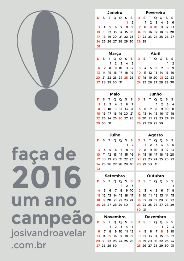 calendário 2016 12