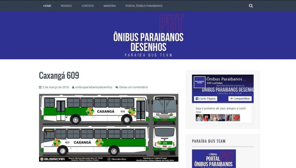 Ônibus Paraibanos Desenhos Março de 2016 1