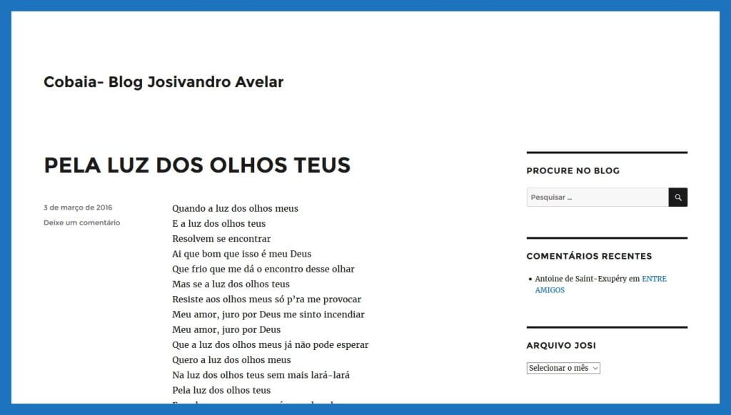 VIVA A EXPERIÊNCIA 7 Cobaia do Blog Josivandro Avelar- Março de 2016