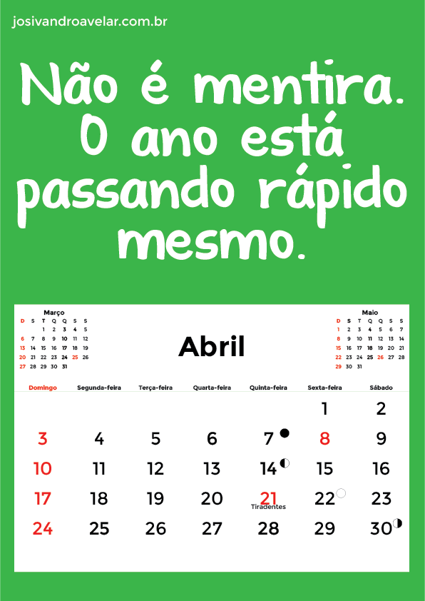 calendário abril 2016