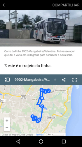 OLHO NO RAIO 5 No post "Duas voltas nas novas linhas do Mangabeira Shopping", o post vai ao ar com as imagens e os mapas integrados, do mesmo jeito que criei no layout do blog.