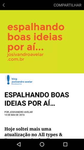 OLHO NO RAIO, E NAS DIVERSAS FORMAS DE APRESENTAR O CONTEÚDO 1 Visual padrão do Blog Josivandro Avelar no formato Instant Articles do Facebook.