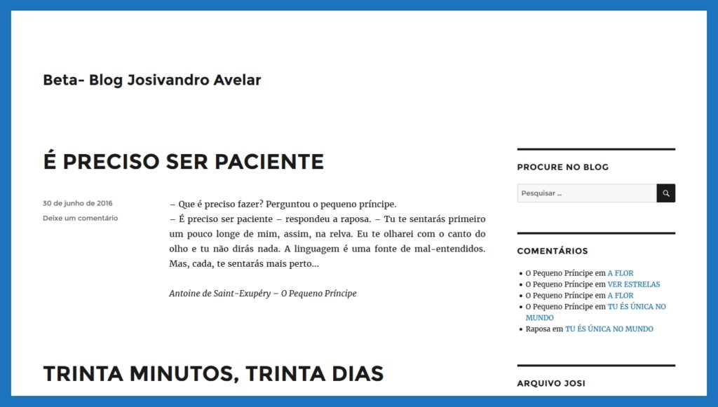 Beta do Blog Josivandro Avelar.
