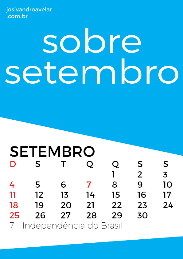 calendário setembro 2016