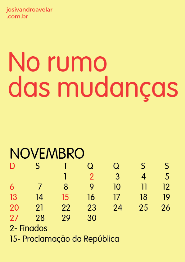 calendário novembro 2016