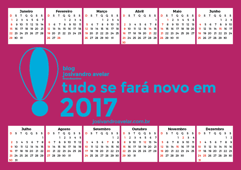 calendário 2017 17