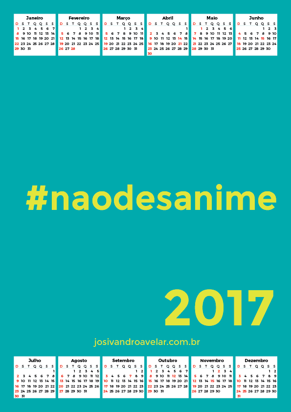 calendário 2017 31