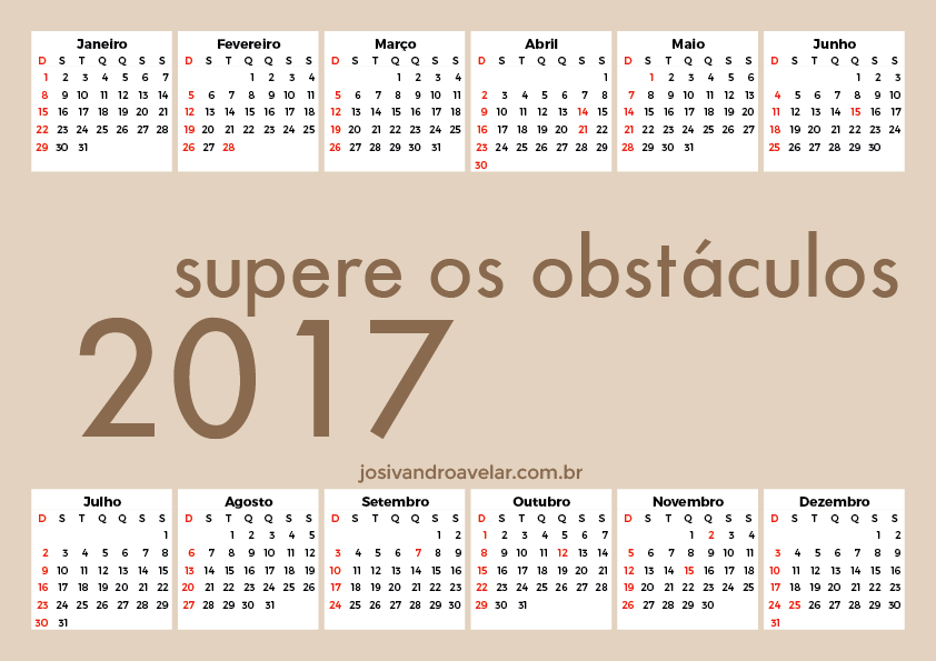 calendário 2017 52