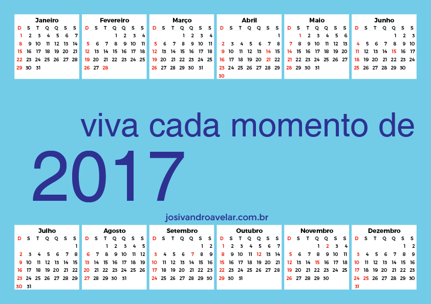 calendário 2017 70