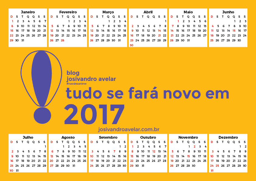 calendário 2017 16