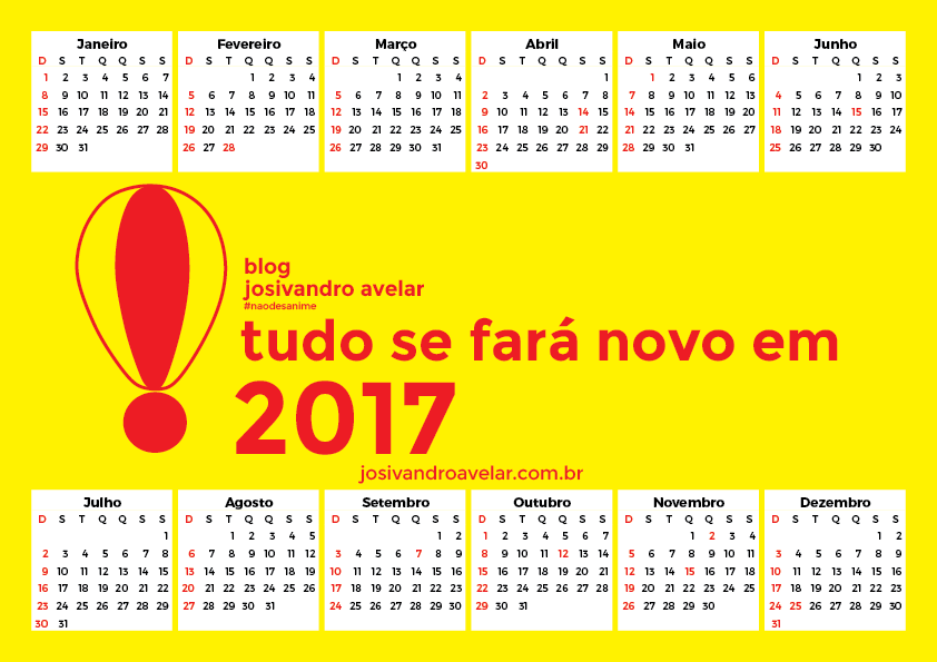 calendário 2017 19