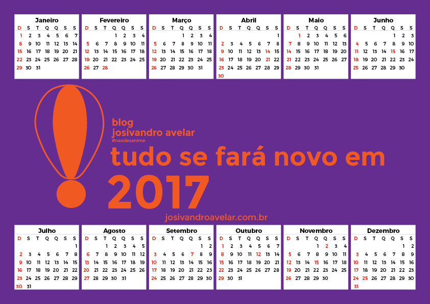 calendário 2017 22