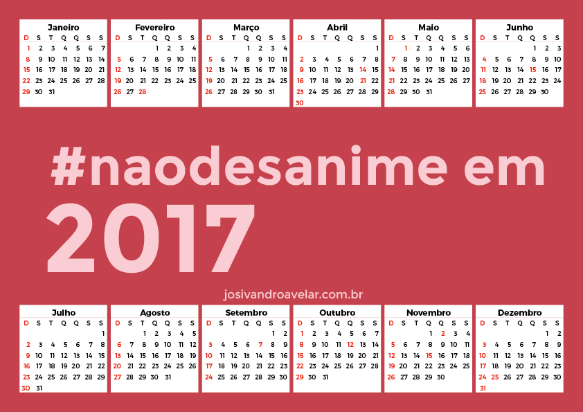 calendário 2017 45