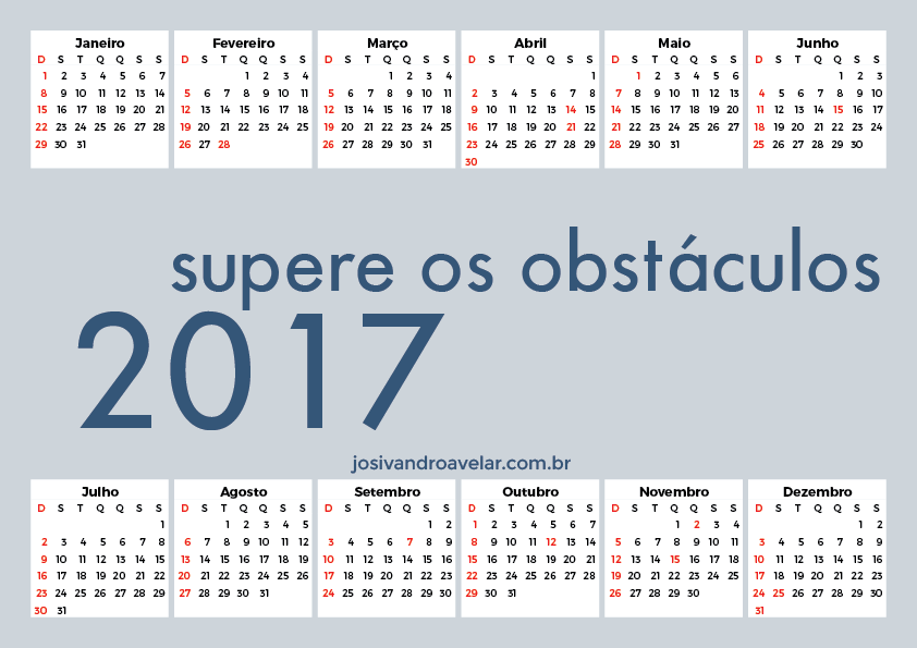 calendário 2017 50