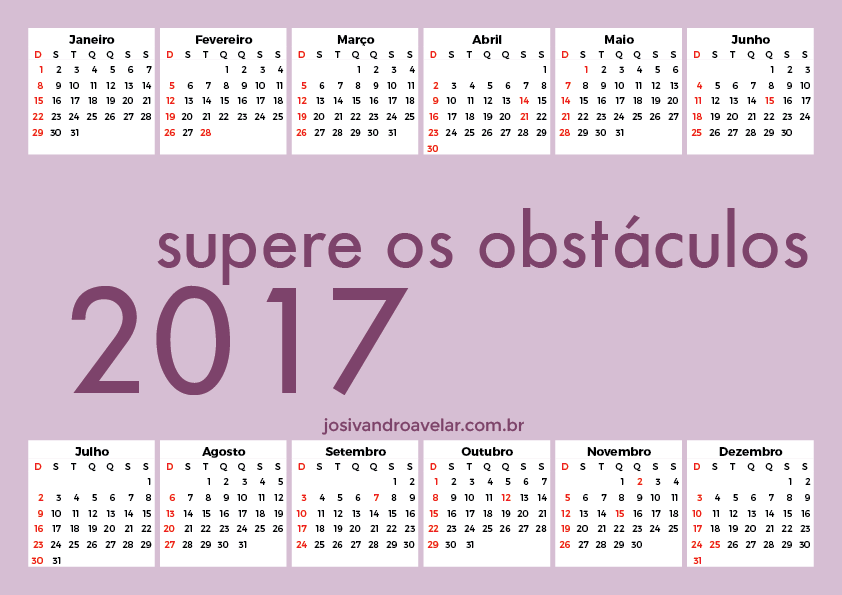 calendário 2017 51