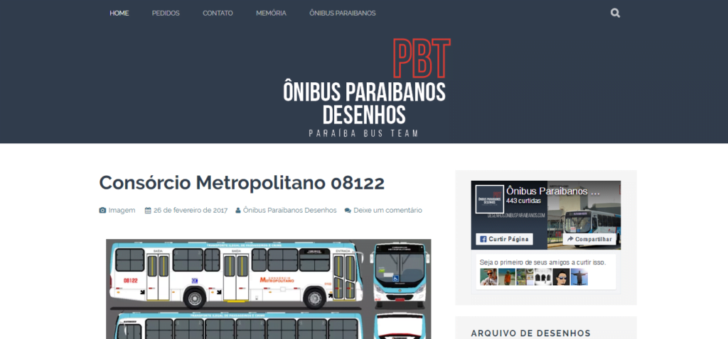 Ônibus Paraibanos Desenhos março de 2017