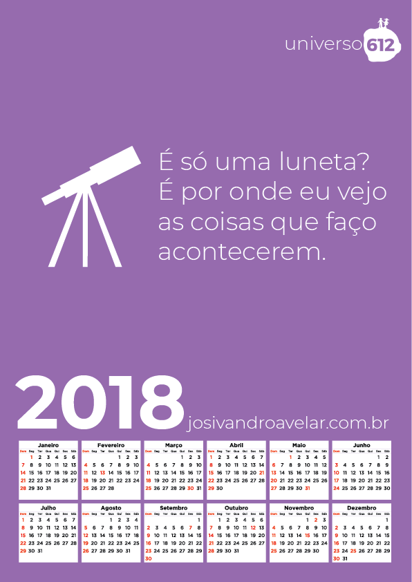 calendário 2018 18