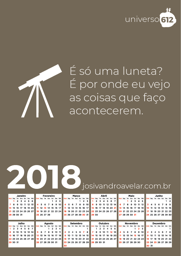 calendário 2018 26